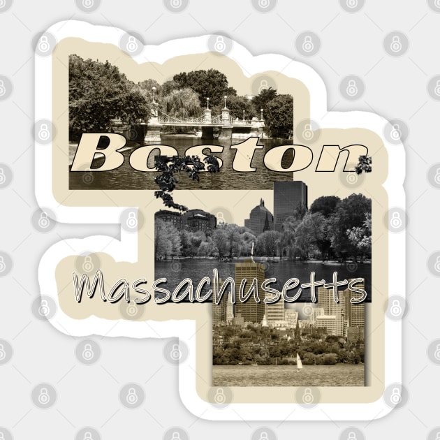 Boston Massachusetts Sticker by TeeText